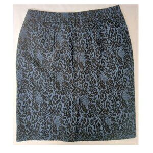 Ann Taylor Blue and Black Pencil Skirt - size 12